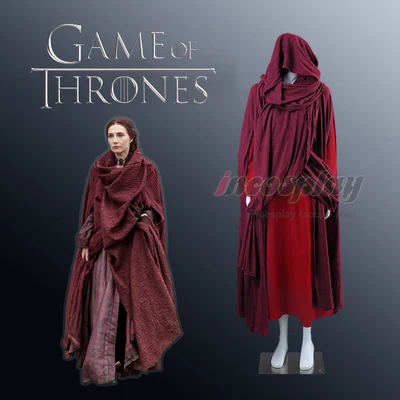 

2017 Rights game witch witch red robe merry saint Zhuo priest red cloak cloak Halloween props cosplay Men and women