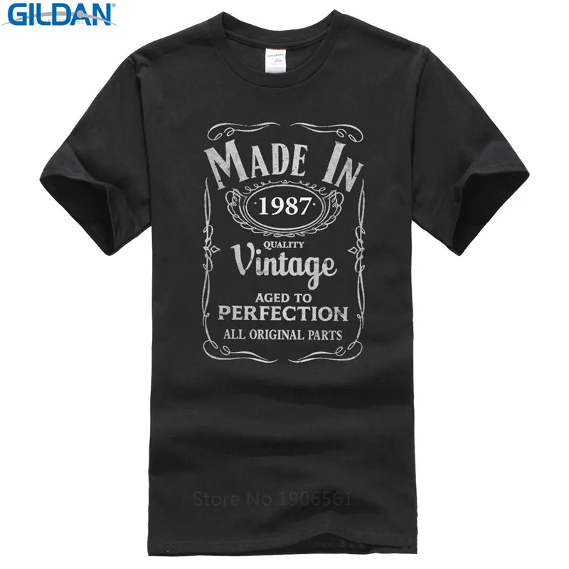 

Hot 2017 Fashion Crew Neck Made In 1987 30Th Year Birthday Age Vintage Born Present Short Top T Shirt For Men