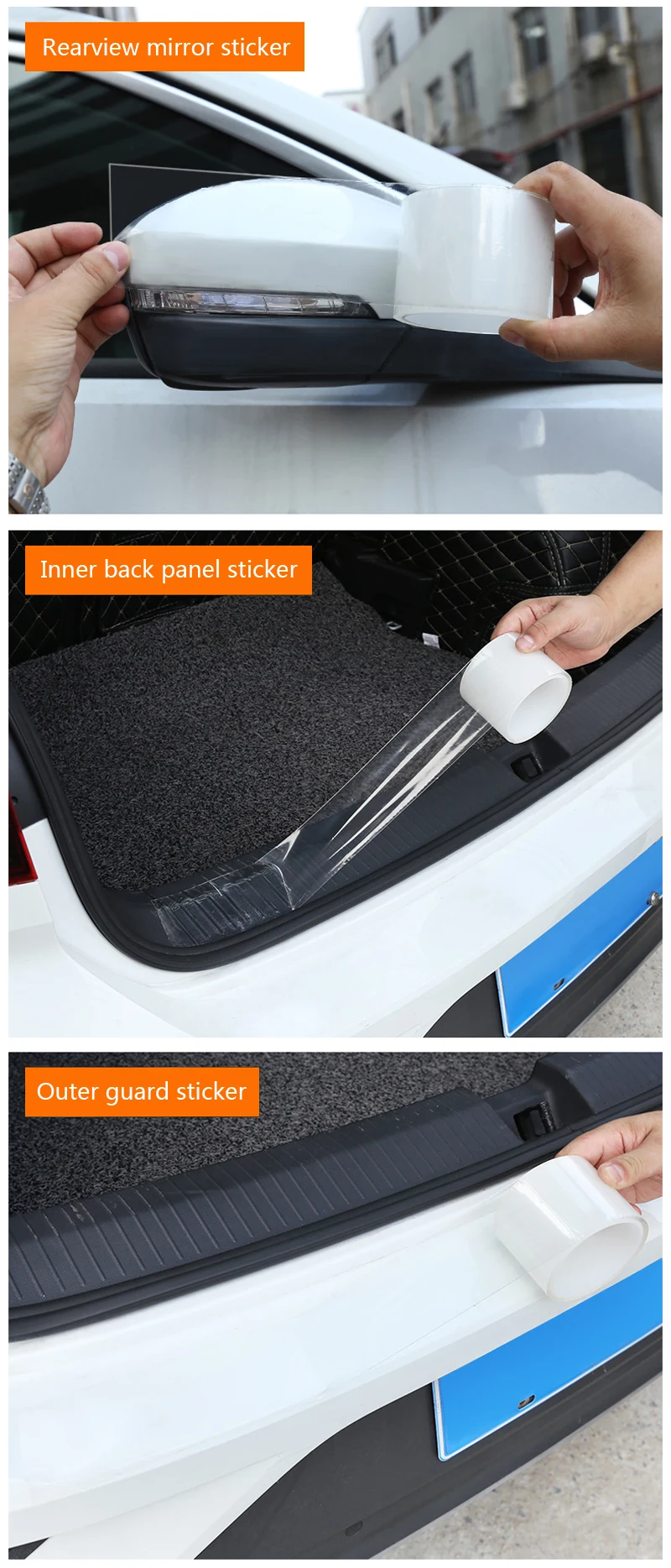 X AUTOHAUX 7.87 Width 118.11 Length Car Door Sill Guard Strip Edge Sticker Protector X AUTOHAUX 7.87 Width 118.11 Length Car Door Sill Guard Strip Edge Sticker Protector