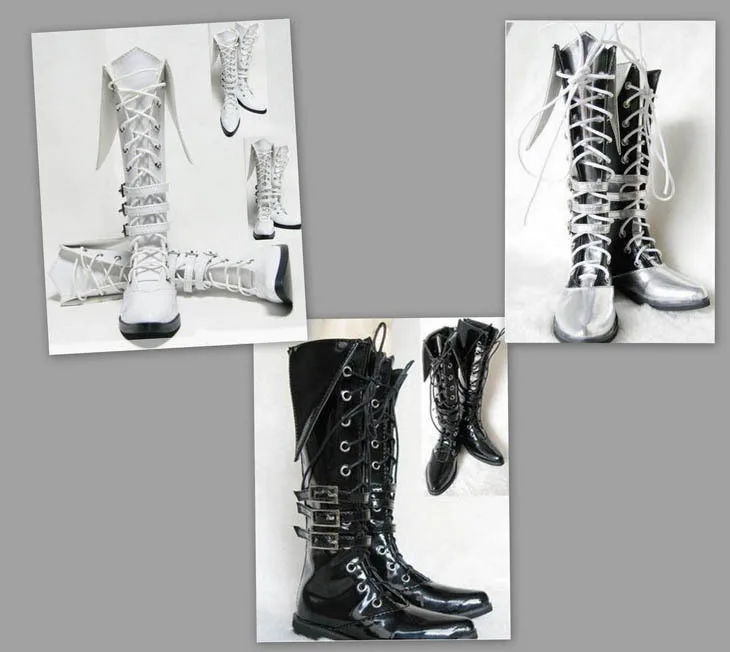 

1/3 1/4 man boy SD AOD DOD BJD MSD Dollfie Synthetic Leather PU Shoes black white boots shoes YG015