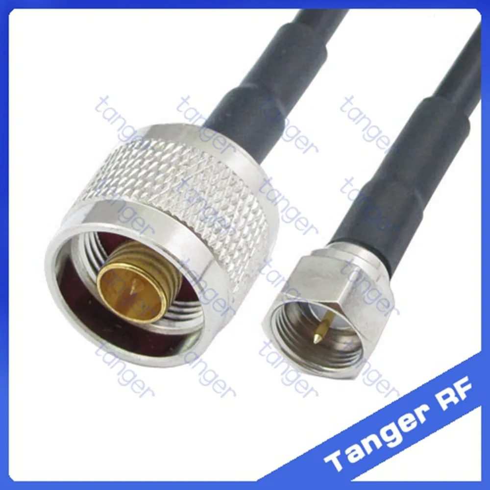 

Tanger Hot Selling F male plug to N male Plug connector straight RF RG58 Pigtail Jumper Coaxial Cable 20inch 50cm High Quality