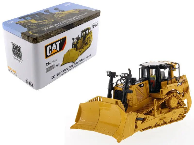 DM 1:50 Caterpillar CAT D8T Engineering Machinery Гусеничный Трактор БУЛЬДОЗЕР литая игрушка модель 85566 для коллекции, украшения