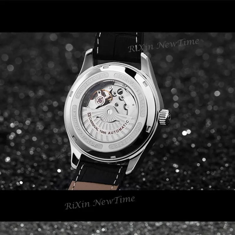 Светящиеся водонепроницаемые автоматические механические часы мужские полностью стальной кожаный ремешок модные повседневные Роскошные Брендовые мужские часы montre