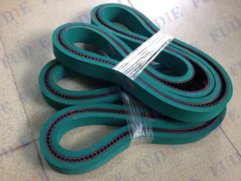 

High performance rubber vulcanizing machine timing belt.Timing belt with green rubber.