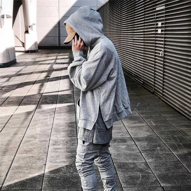 Mens Half Zipper Pullover Justin Biebers Plus Velvet Side Zipper Hoodies Streetwear Cool Fashion Hiphop Urban Clothing Tyg