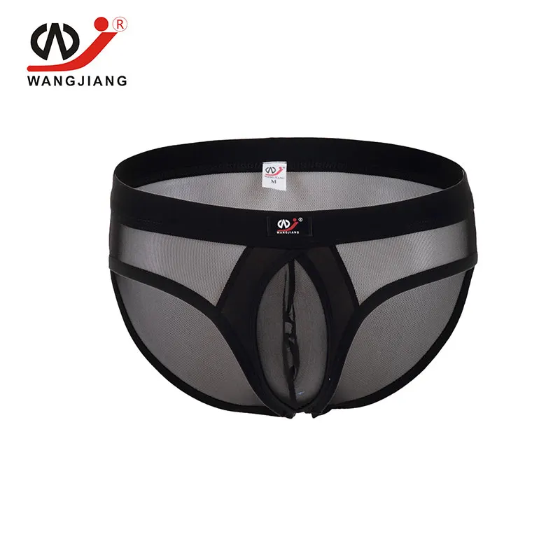 Transparent Mens Sexy Underwear Mens Nylon Briefs Slip Silk Bikini