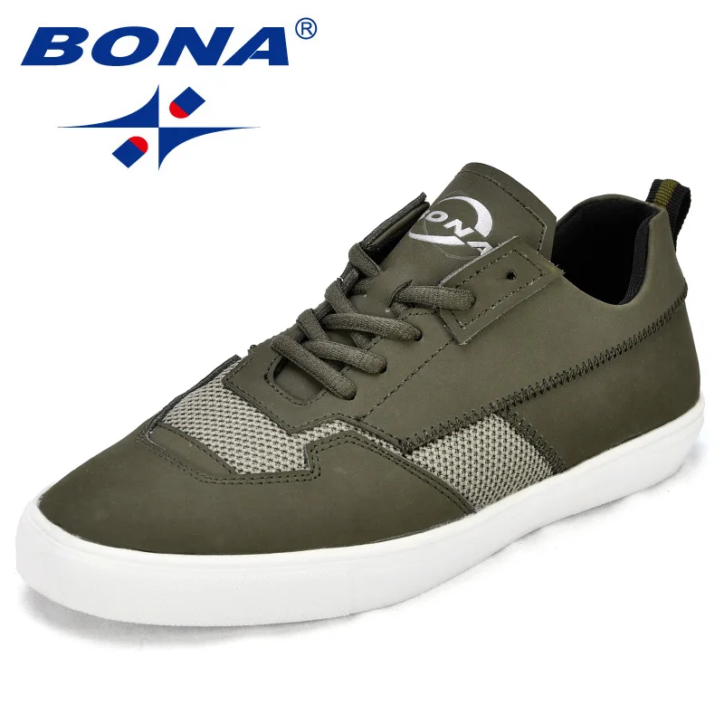 

BONA New Classics Style Men Sneakers Split Leather Men Casual Shoes Outdoor Hand Made Men Leisure Shoes Light Free Shipping
