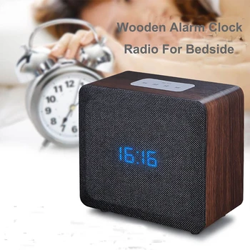 

Samtronic ML-101 Wooden Portable Bluetooth Speaker with Alarm clock Wireless Portable Bluetooth Home Theater Party Speaker Sound