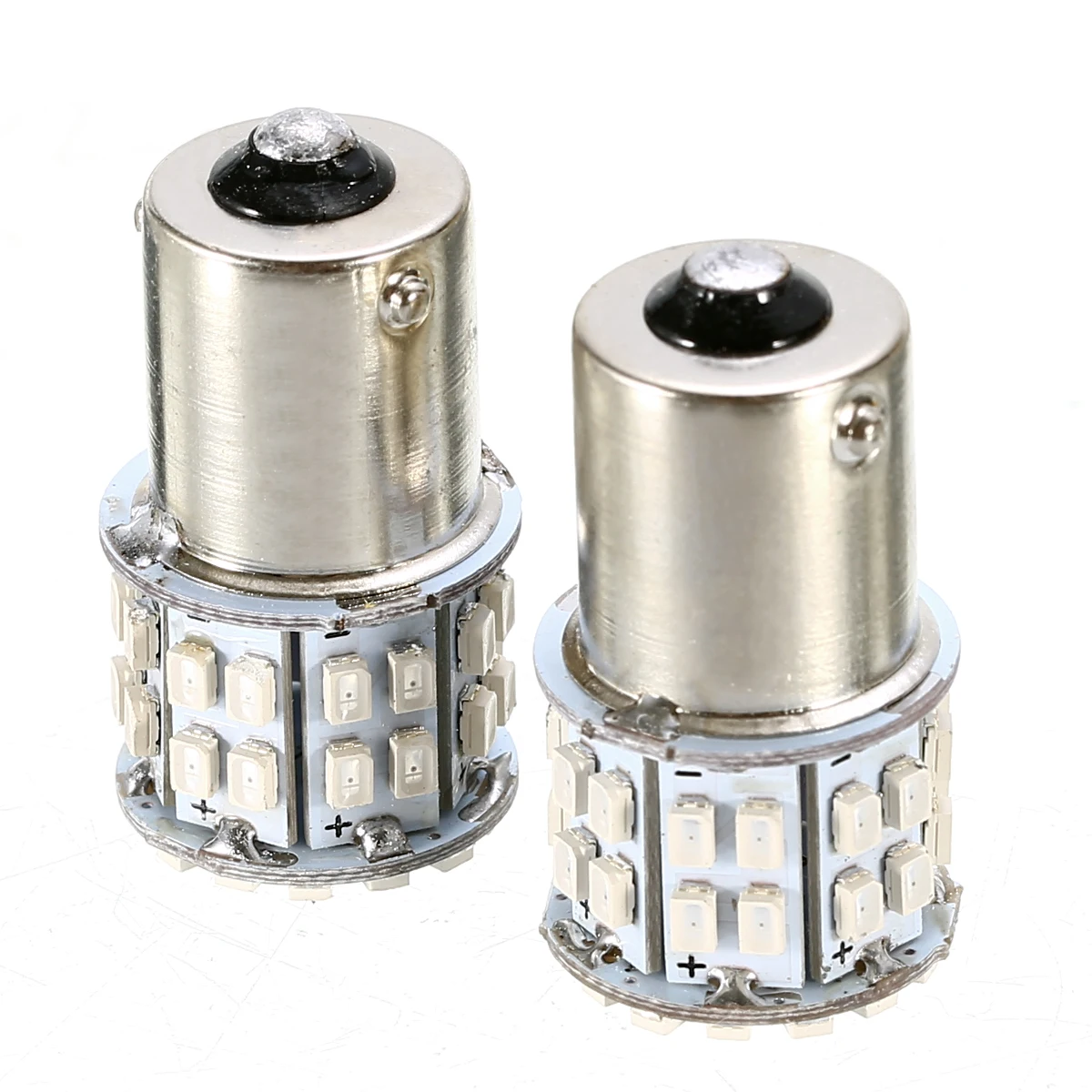 2pcs 1156 BAU15S PY21W 360 Degree 50 SMD LED Tail Turn Signal Park Light Bulb Yellow High Quality LED Lamp