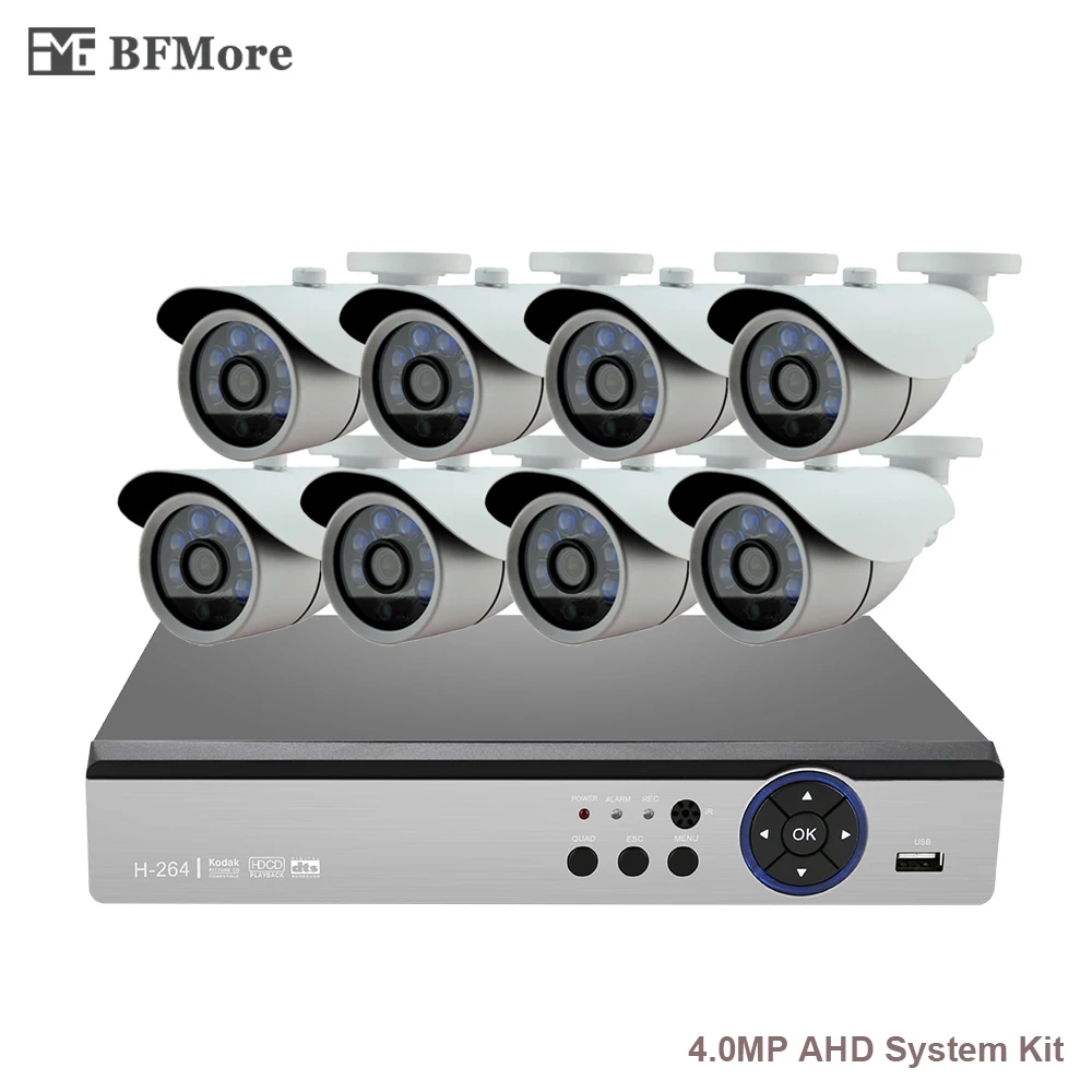 

BFMore 8CH AHD 4.0MP CCTV System KITS 2592*1520 2475+OV4689 CCTV DVR Outdoor Security Camera Surveillance VIDEO Email p2p xeye