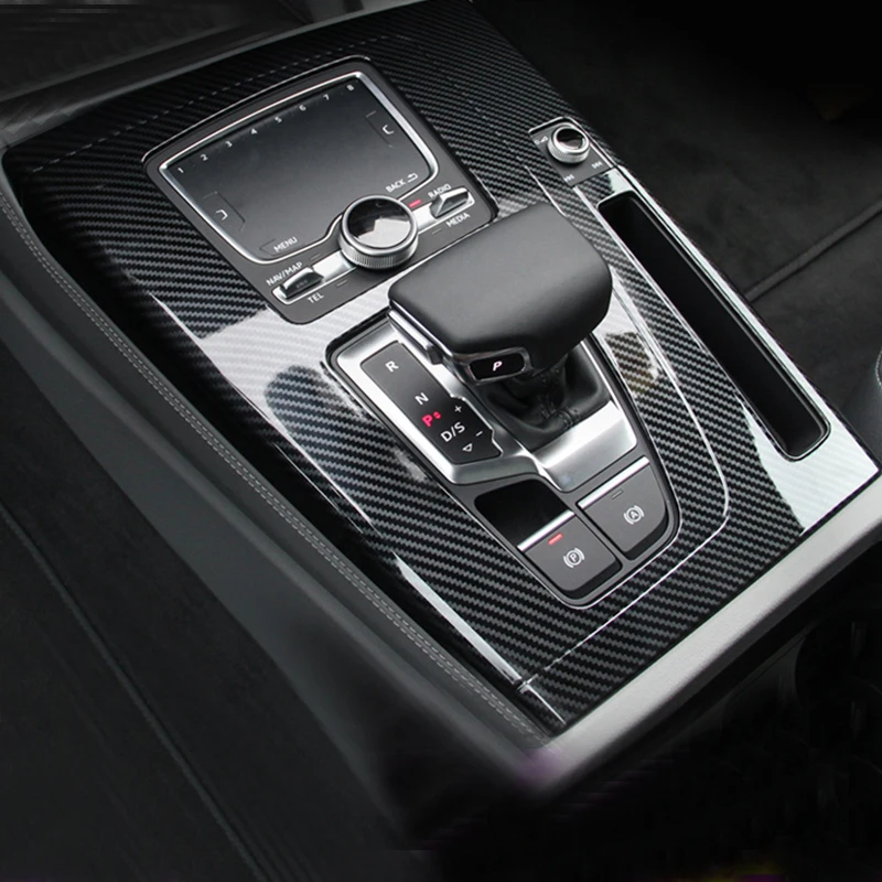 

For Audi Q5 car stickers 2018 Q5 center console gear panel decorative frame patch interior modification accessories