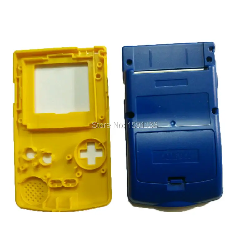 Горячий для GBC корпус ограничен желтый и синий Покемон Пикачу чехол, корпус чехол для nintendo Запчасти для Gameboy с резиновыми подушечками