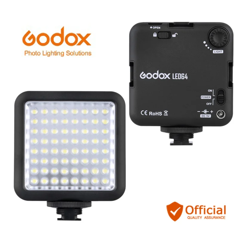 Светодиодная лампа Godox LED64 для цифровой зеркальной фотокамеры видеокамеры мини