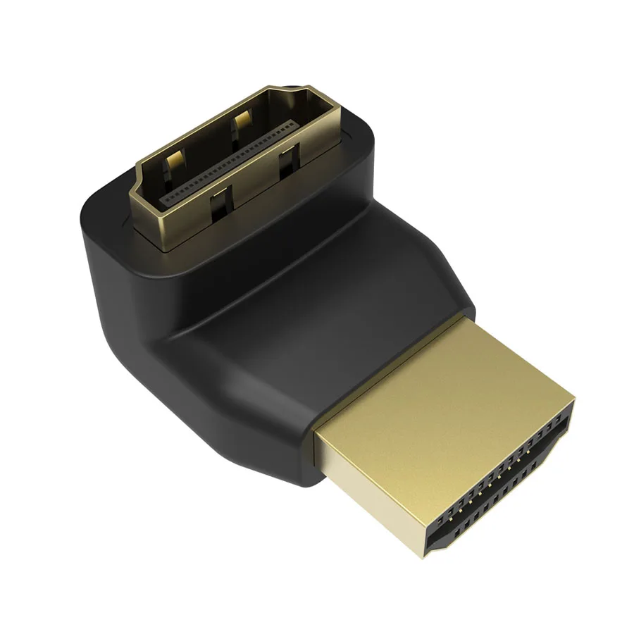 Robotsky HDMI Мужской к HDMI Женский Кабель адаптер Скрытый удлинитель 90 градусов под прямым углом для HD 1080P DHTV позолоченный штекер HDMI