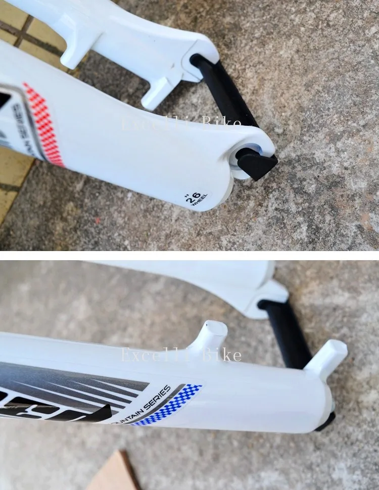 Excelli Locking Suspension Forks Aluminium Alloy Moutain Bike26 27.5 Fork Fat Bicicleta Fork only 2500g Travel 100mm For Disc Brake Bike28