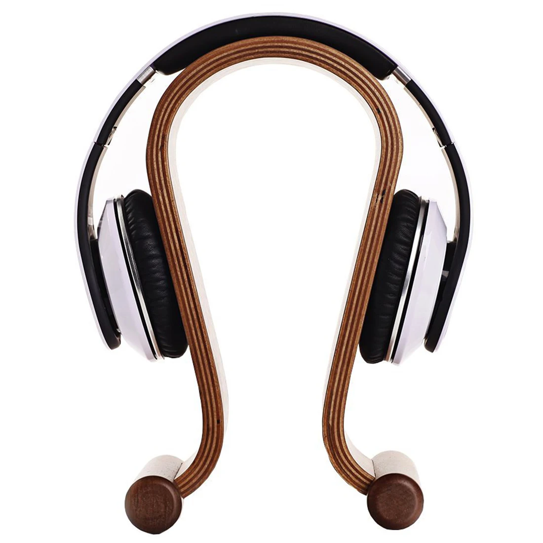 

3 Set Sale SAMDI Wooden Headphone Stand Headphone Holder Headset Hanger Headset Rest - For All Headphone Size In Brich (Brown)