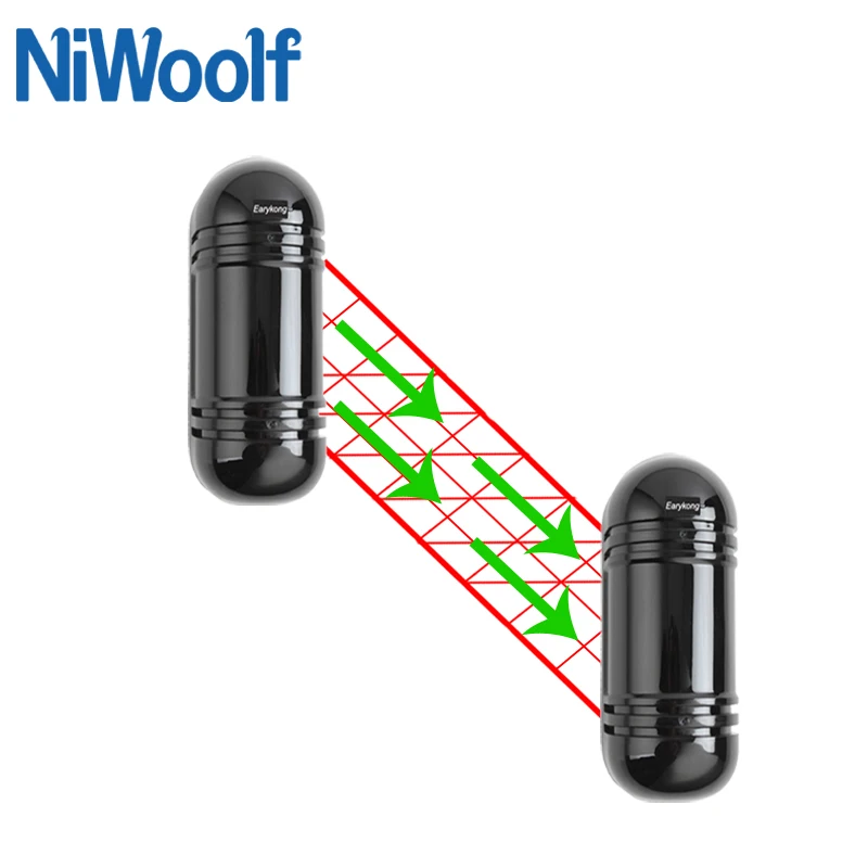 Detector de Feixe Água ao ar Detector para Casa Pir com Fio Ip54 à Prova Dwaterproof Livre Sensor Duplo Feixe Infravermelho Barreira Sistema Alarme ir
