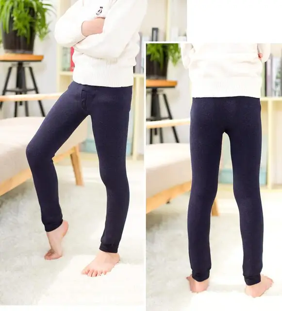 Baby Boys Leggings Cotton Plus Velvet Pants For Boys Teenage Stretch Trousers Toddlers Thick