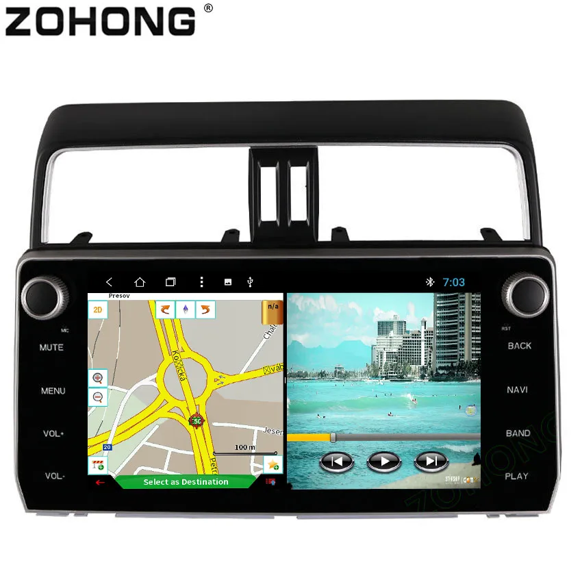 

10.2inch Android8.1 Octa 8 Core 2+32G Car DVD Player for Toyota Land cruiser Prado 150 120 2018 GPS Radio Navigation BT WIFI Map