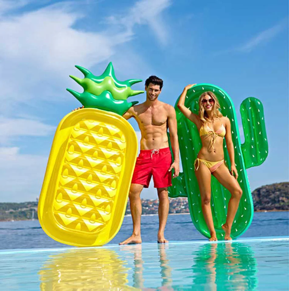 

180CM Giant Inflatable Cactus Pool Float Inflatable Pool Toys Float Pool Inflatable Pineapple Float Pool Party Toys Swim Ring