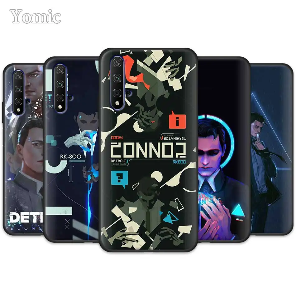 

Black Silicone Case for Huawei Honor 20 Pro 9 10 20 Lite 7A 7C 7S 8A Pro 8X 8C 8S Mobile Phone Cases Coque Detroit Become Human