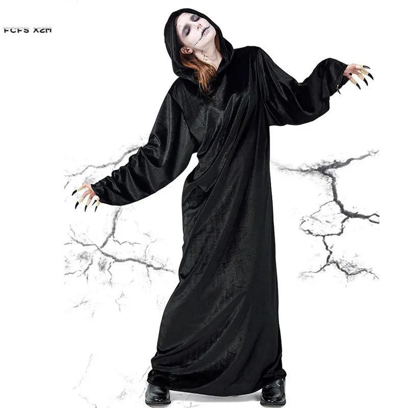 

Gothic Black Woman Vampire Sorceress Cosplay Female Halloween Witch Costumes Carnival Purim Nightclub Bar Role Play party dress