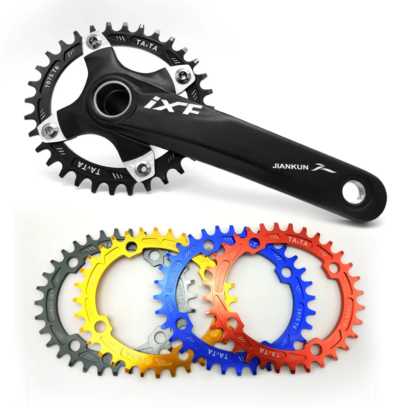 2019 MTB кольцо цепи велосипеда 104 BCD 32 T/34 T/36 T Rolls овальная узкая широкая велосипедная
