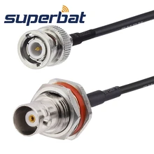 Superbat радиочастотный коаксиальный Соединительный кабель BNC Женский переборка к мужской RG174 15 см для HD видео HDTV мониторы камеры DS3 VHF антенны