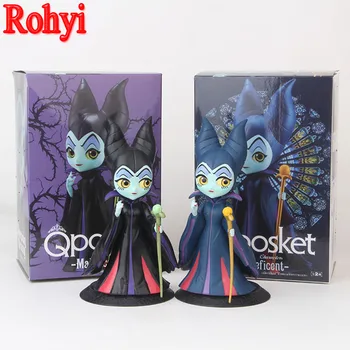 

Rohyi 2 style 14cm Maleficent Princess Dolls Q Posket Series Maleficent QUNNE PVC Action Figure Toys Gift For The Children