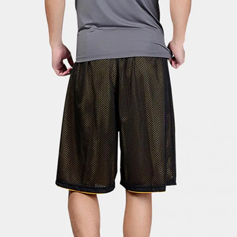 Summer Hot Men Trousers Casual Breathable Short Mesh knees length Pants