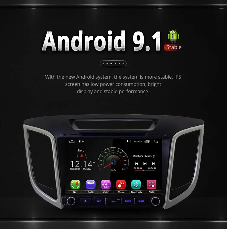 Discount LJDA Android 9.1 Car dvd player for HYUNDAI IX25 CRETA Car Radio headunit gps navigation stereo multimedia WIFI autoaudio 2G+16G 1