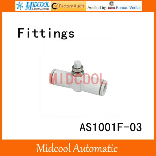 

SMC type high quality AS1001F-03 O.D 3mm Clapboard pipe throttle valve pneumatic components