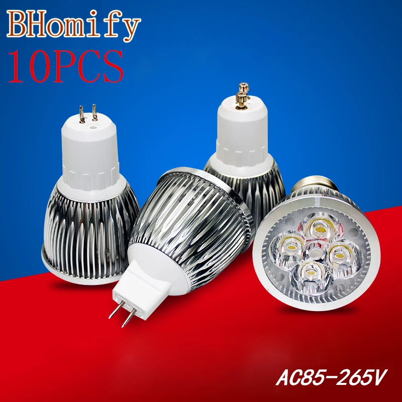 

10X Super Bright E27 E14 MR16 GU10 Bulbs Light Dimmable Led Warm/Cool White AC85-265V12V 9W 12W 15W LED lamp light led Spotlight