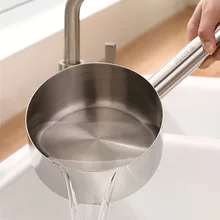 1-2 шт./компл. 201 нержавеющая сталь утолщаются водный ковш кухня с длинной ручкой 2019NEW качество шеф-повара ложка приготовления лапша кастрюля кухонные принадлежности