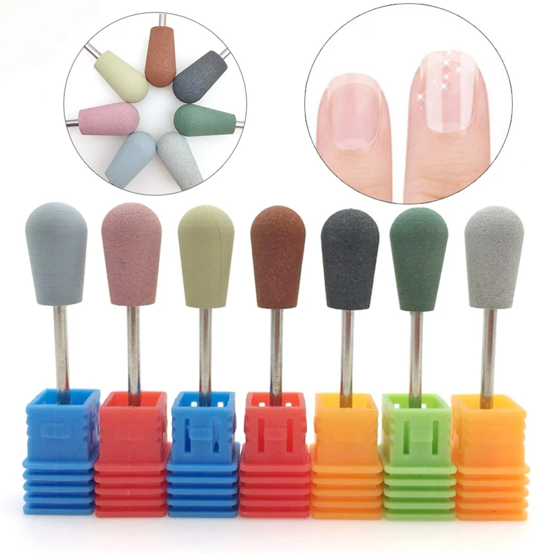 

10*18mm Silicone Nail Drill Bits Flexible Poilsher Rotary Manicure Pedicure Drill Accessories Foot Polishing Tools