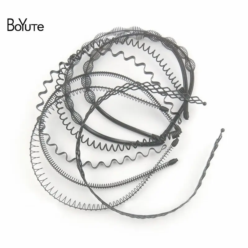 

BoYuTe Retail 1 Piece Metal Black Hair Band Hairband New Style Black Color Metal Headband