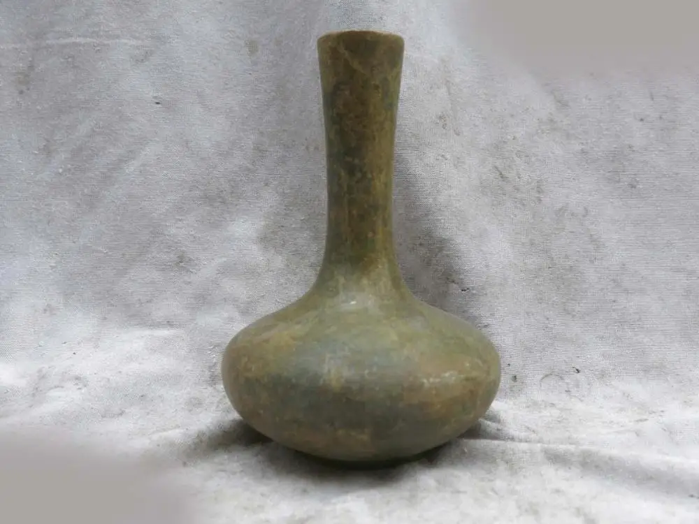 

DS Fine bronze pot China carved beautiful copper gall-bladder Vase Statue