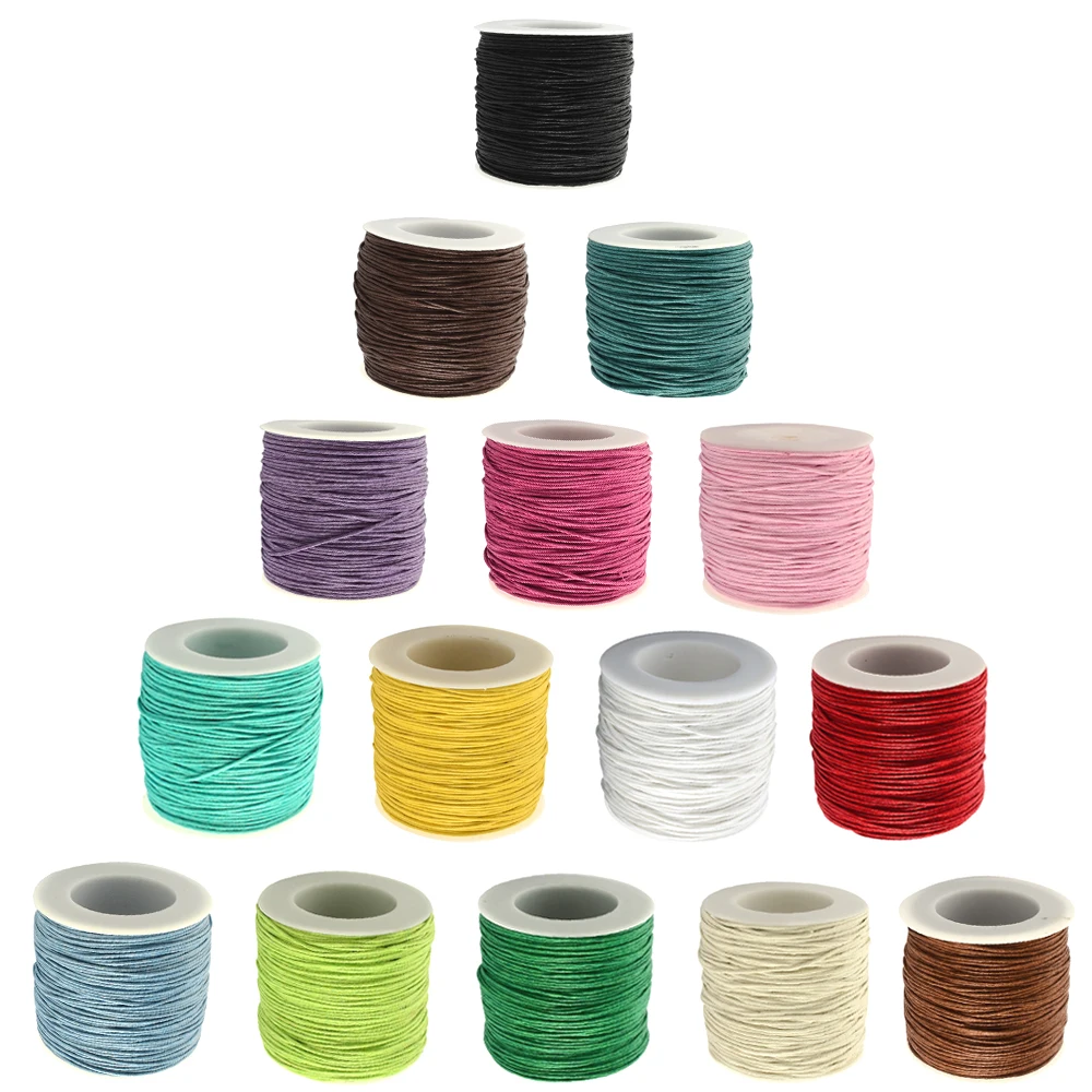 

1mm 84m/Roll Thread Cotton Cords Waxed Cord Beading Cord Waxed String Wax Cord For Jewelry Making Necklace Bracelets DIY