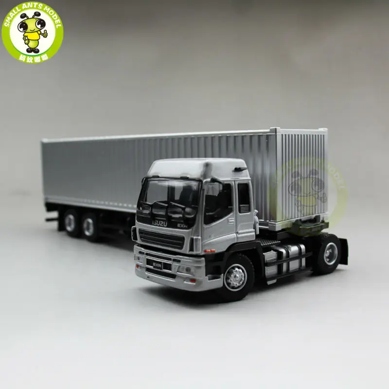 1/50 Isuzu EXR EXZ camion remorque conteneur moulé sous pression modèle argent