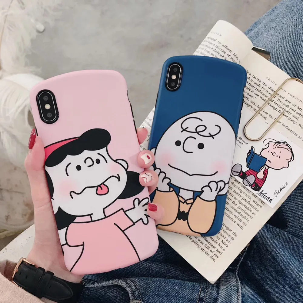 

maosenguoji arc cute cartoon Charlie Brown Lucy fashion soft Mobile Phone Case for iphone 6 6s 7 7plus 8 8plus X XR XS MAX cover