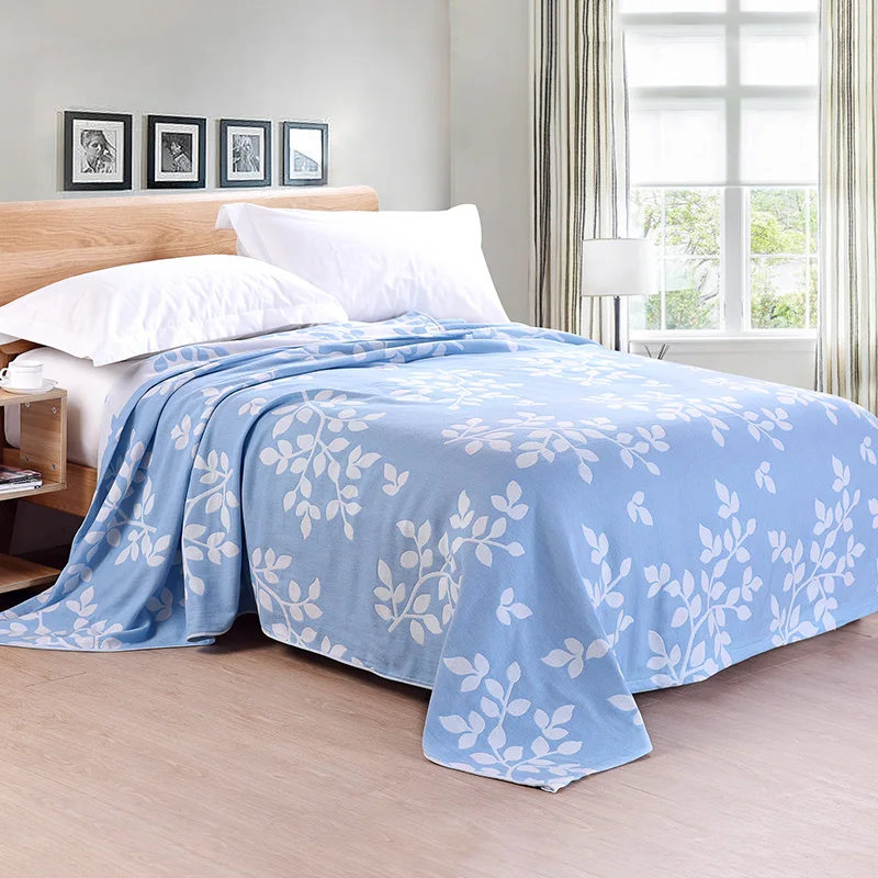 

100% Cotton Soft and Comfortable Summer Blankets 150*200cm Pastoral Style Towel Blankets Multiple-Use Sheets