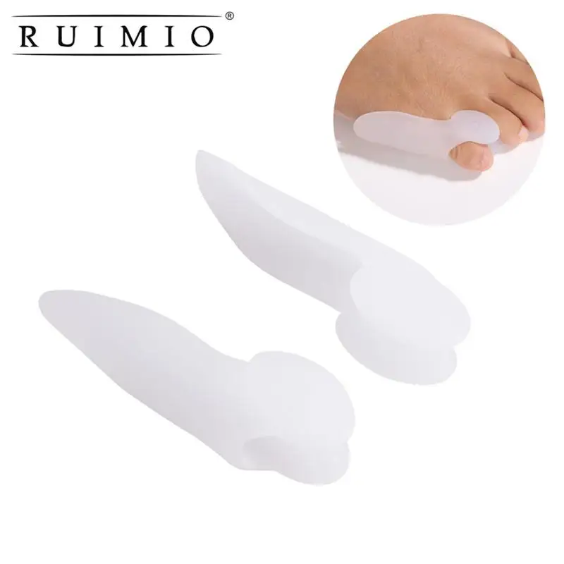 

2Pcs Gel Bunion Protectors Toe Separators Silicone Splint Overlapping Spreader Protection Corrector to Little Toe Foot Massager