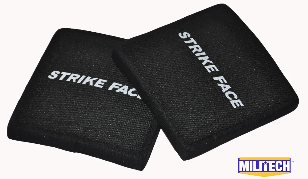 

MILITECH Lot of Two 6'' x 6'' NIJ III Bulletproof Side SAPI Panels Pcs NIJ III+ Stand Alone Ballistic SAPI for AK47 & M14 & M16