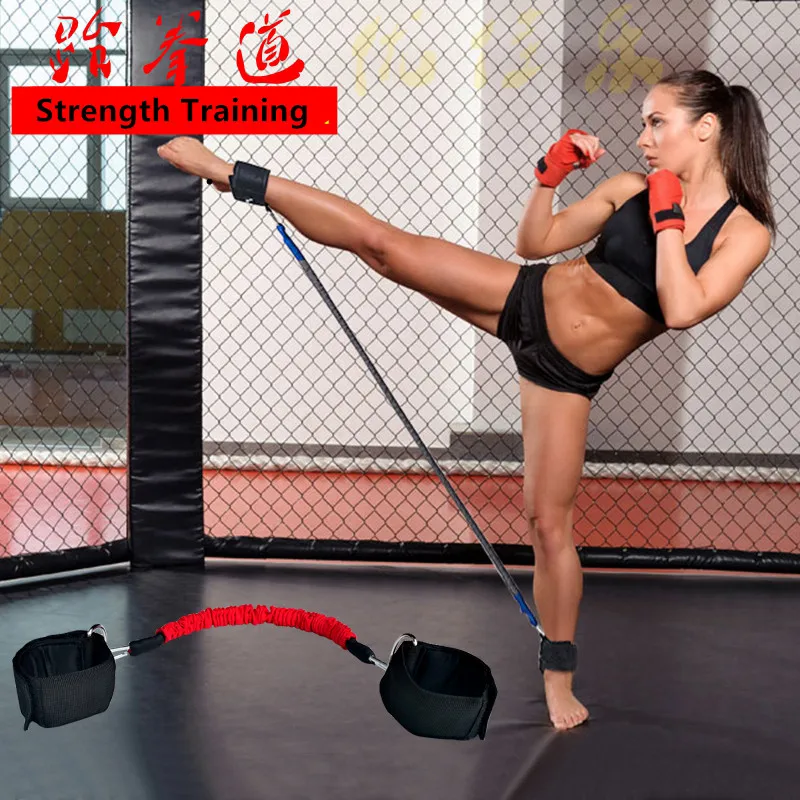 Beste Taekwondo Boksen Been Resistance Bands Natuurlijke Latex Voetbal Trainer Been Krachttraining Elasticiteit Enkelbandjes Pull Touw