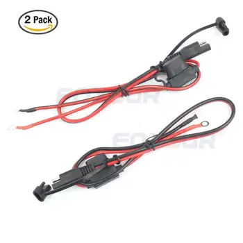 

Foxsur 12V Charger Cable for Motorcycle Battery Terminal To SAE Quick Disconnect Cable Motorcycle Battery Output Connector