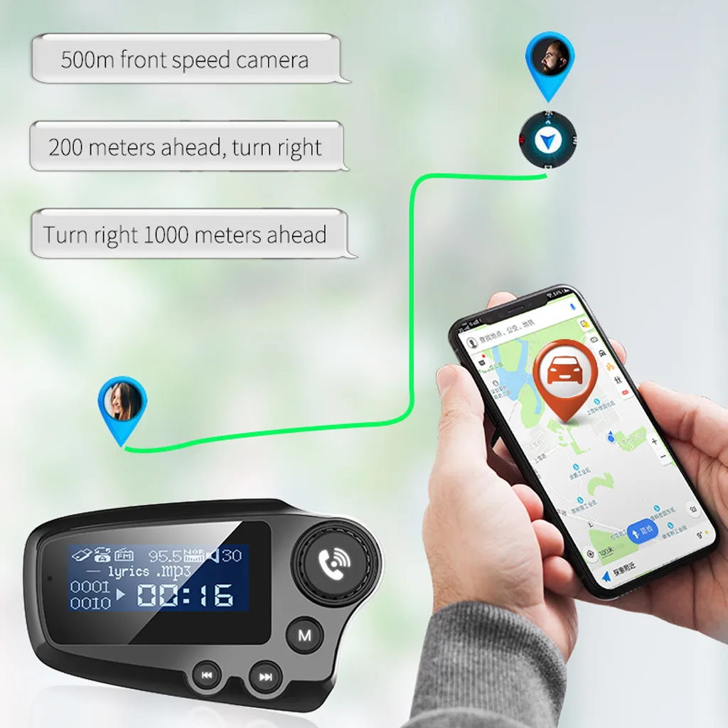 Автомобильный FM передатчик FM3 с Bluetooth автомобильный аудиоплеер зарядное