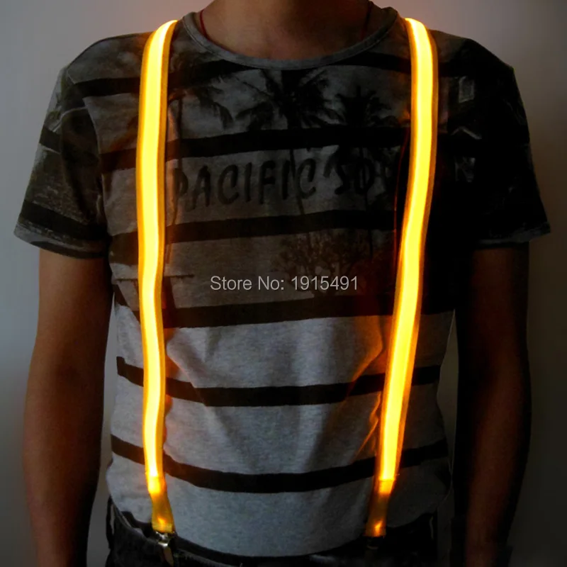 

10Pcs Glowing Led Strip Three Clips on Brace Night Riding Led Light Strap Outdoor Sport Safety Protector Luminous Suspenders