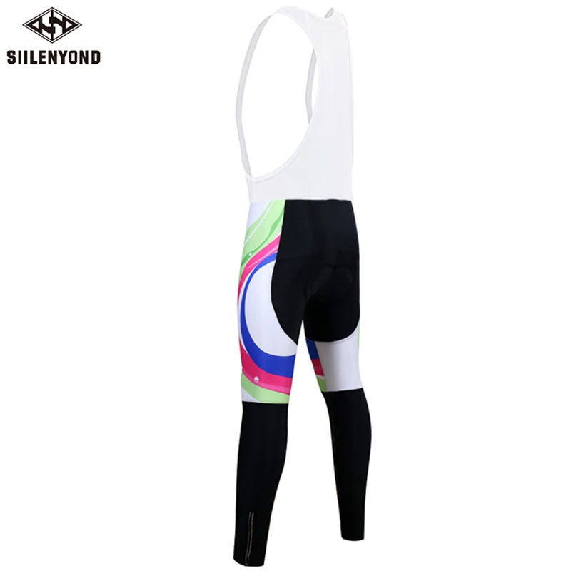 

Siilenyond 2019 Women Winter Cycling Bib Pants With 3D Gel Pad Shockproof MTB Bicycle Cycling Bib Trousers Thermal Cycling Tight