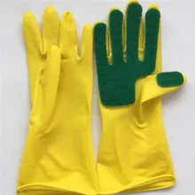 Чистящие Латексные Перчатки для домашнего хозяйства чистящий посудомоечный Прихватки для мангала рукавицы водостойкие кухонные перчатки