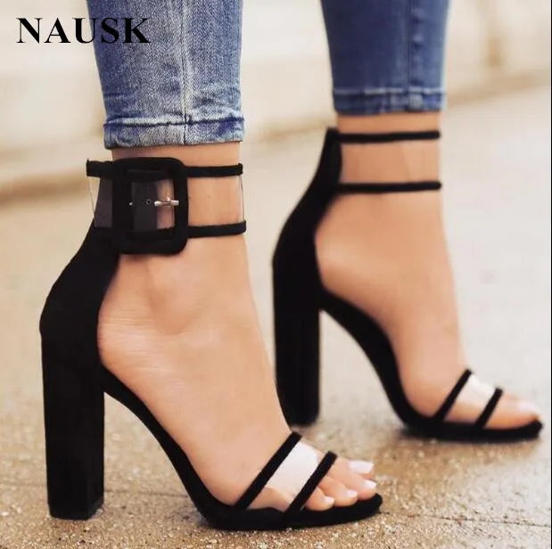 

NAUSK 2018 shoes Women Summer Shoes T-stage Fashion Dancing High Heel Sandals Sexy Stiletto Party Wedding Shoes White Black